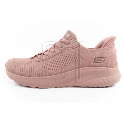 11. Skechers Bobs Squad-Chaos women's comfortable SLIP-INS sports shoes pink