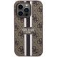 3. Guess 4G Printed Stripes MagSafe case for iPhone 15 Pro - brown
