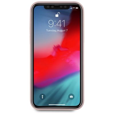 9. Guess GUHCP12SLSLMGLP iPhone 12 mini 5.4" light pink/light pink hardcase Silicone Script Gold Logo