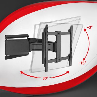 8. MACLEAN TV MOUNT / HANGER, MAX. VESA 600X400, 37-90", MAX. LOAD 65KG, BLACK MC-881 N