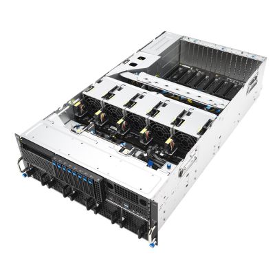 9. Asus Rack Platform (4U) ESC8000A-E13P AMD EPYC 9005 (8xNVMe, 2xM.2, 2x10Gbe, IPMI, 3200W)