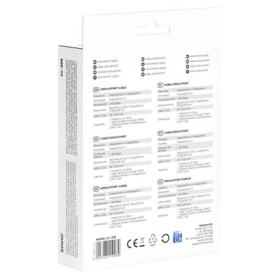 4. SAVIO KABEL DISPLAYPORT 2.1 1M CL-209