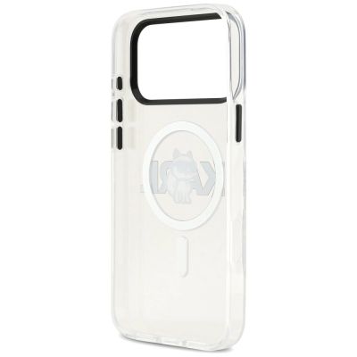7. Karl Lagerfeld IML Choupette Sketch Logo MagSafe Case for iPhone 17 Pro - Clear