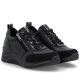 10. Women's wedge sneakers black Remonte Rieker D0T22-03