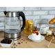 18. ELDOM GLASS CORDLESS KETTLE C420 KETTY 1850-2200W 1.7L NET FILTER ILLUMINATED TANK, HOT PLATE