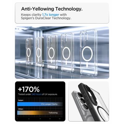 8. Spigen Ultra Hybrid Mag MagSafe Case for Samsung Galaxy S26 Ultra - Clear Black