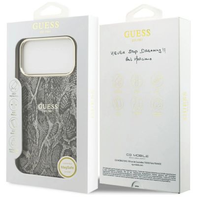 8. Guess Python Pattern MagSafe Case for iPhone 17 Pro Max - Black