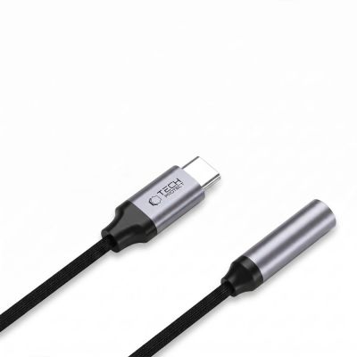 3. Tech-Protect Ultraboost USB-C to Mini Jack 3.5mm DAC adapter - dark gray