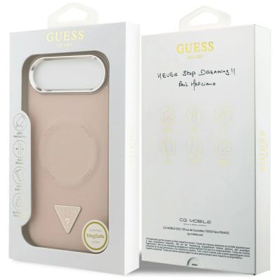 8. Guess Triangle Logo MagSafe Case for iPhone Air - Pink