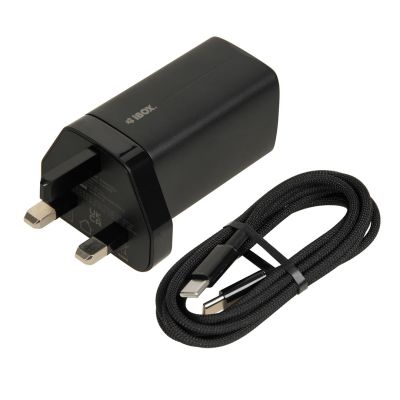 5. I-BOX C-65 GAN PD65W WALL CHARGER CABLE, BLACK
