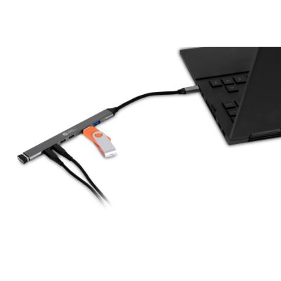 5. BakkerElkhuizen USB-C Hub 7-in-1 (3A+4C) USB Type-C 5000 Mbit/s Black, Gray
