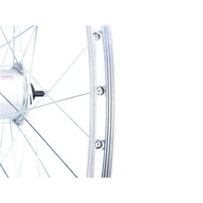 6. 28 INCH FRONT WHEEL WITH SHIMANO HUB SILVER RIM