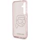7. Karl Lagerfeld Rhinestones K. Head Logo Samsung Galaxy S25 Case Pink