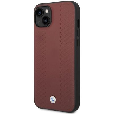 2. Case BMW BMHCP14S22RFGR iPhone 14 6.1" Burgundy/burgundy Leather Diamond Pattern