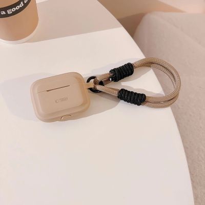 2. Tech-Protect Silicone Rope Case for Apple AirPods Pro 1/2 - Light Brown