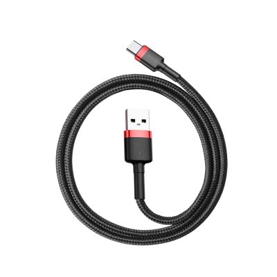 8. Baseus Cafule USB-A / USB-C QC 3.0 3A Cable 0.5 m - Black and Red