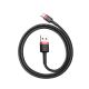 8. Baseus Cafule USB-A / USB-C QC 3.0 3A Cable 0.5 m - Black and Red
