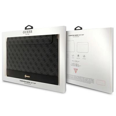 4. Guess 4G Stripe Metal Logo case for 14" laptop - black