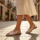 7. Women's leather flat nude sandals S.Barski 61-6018