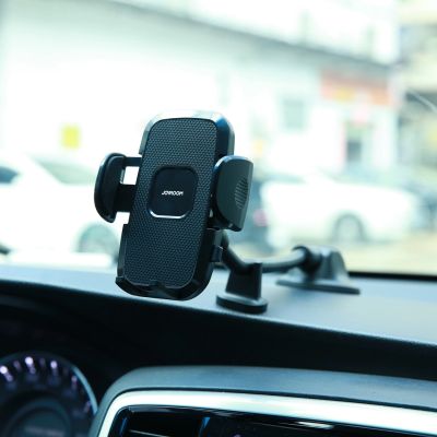 6. Joyroom car phone holder with flexible arm for dashboard or windshield, black (JR-ZS259)