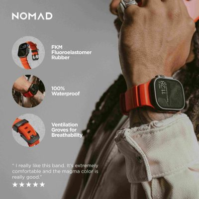 4. Nomad Rocky Point Band Black Leather, Titanium