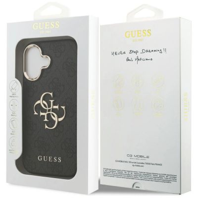 8. Guess 4G Big 4G Classic Logo Case for iPhone 17 - Black and Gold