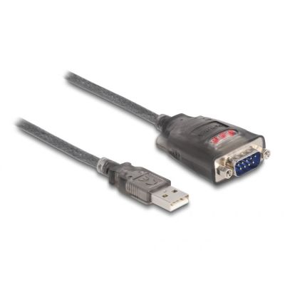 3. DeLOCK Adapter USB 2.0 Type-A to 1 x RS-232 D-Sub 9-pin serial male with screws, 3 x LED, 1 m