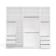 OPENO Modular Wardrobe SET 260/250 WHITE with Drawers, Rails and Shelves – Large, for the Bedroom