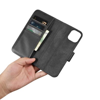 14. iCarer Wallet Case 2in1 Cover iPhone 14 Plus Anti-RFID Leather Flip Case Black (WMI14220727-BK)