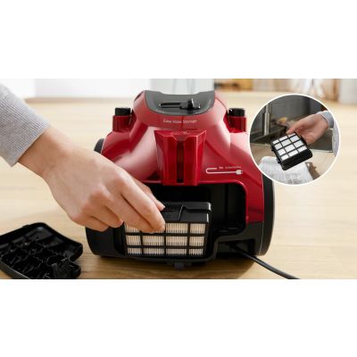 8. Bosch BGC05AAA2 Serie 2 Bagless Vacuum Cleaner (Red)