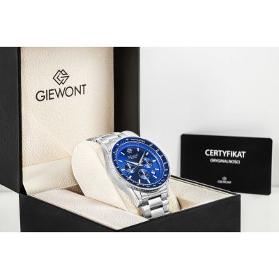 7. Men's Watch Giewont Chronograph Sapphire Silver Blue GW3520-B3