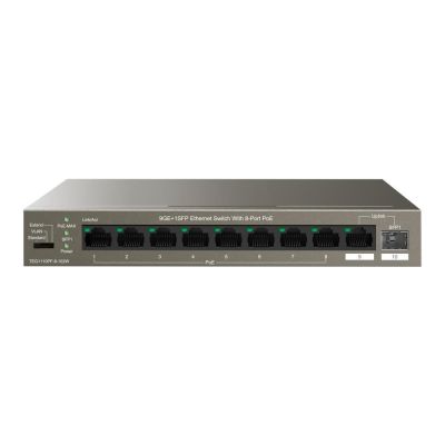5. Tenda TEG1110PF-8-120W Network Link Unmanaged Gigabit Ethernet (10/100/1000) PoE Support Black
