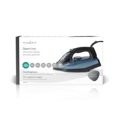 14. Nedis IRON2000 Iron Dry Iron Ceramic Plate 2600 W Blue