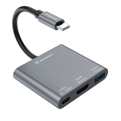 2. Hub Wozinsky WHCH-01 USB-C PD 100W HDMI 4K@30Hz USB-A 10Gbps - gray