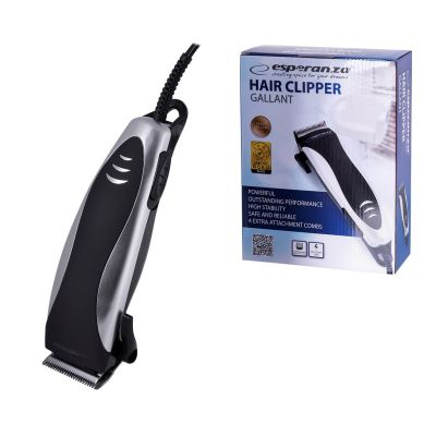 3. ESPERANZA HAIR CLIPPER GALLANT BLACK/SILVER EBC005S