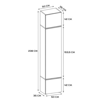 10. HAGA 1SZ Cabinet White