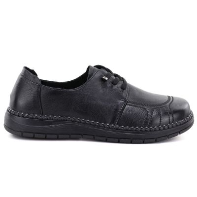 2. Comfortable black women's leather shoes Vinceza 107240