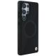 4. BMW Leather Half Textured MagSafe Case for Samsung Galaxy S25 Ultra - Black