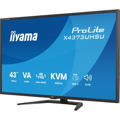 5. iiyama ProLite X4373UHSU-B2 computer monitor 108 cm (42.5") 3840 x 2160 px 4K Ultra HD LED Black