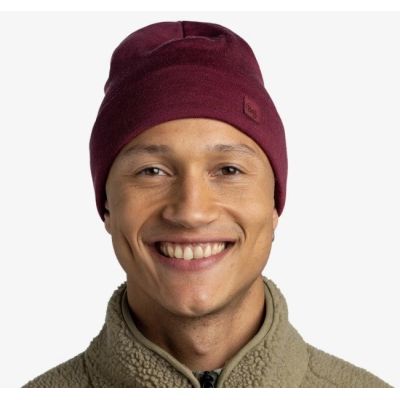 2. BUFF MERINO MIDWEIGHT BEANIE MELANGE TIBETAN RED