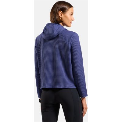 5. Odlo CUBIC Mid-Layer Hoodie, Blue