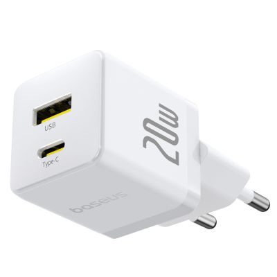 Baseus Palm 20W USB-C USB-A Wall Charger - White