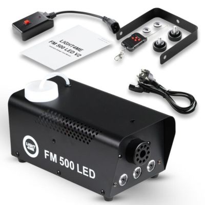 5. LIGHT4ME FM 500 LED V2 - Smoke/fog machine, wireless remote control, 500W power, 3x1W RGB light effect