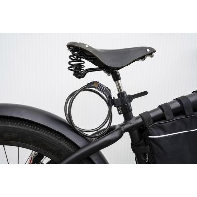 15. BICYCLE LOCK WITH CODE 10x1800MM WITH HANDLE BLACK+ DECKER