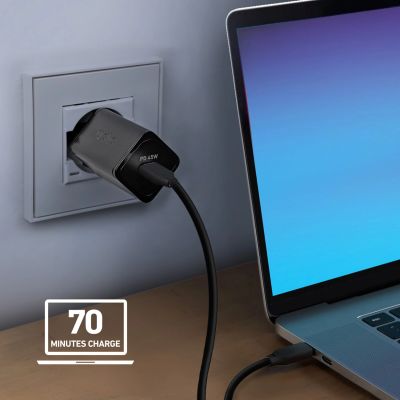 8. SBS TETRGAN1C45W 45W GaN USB-C Wall Charger with Power Delivery - Black
