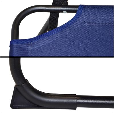 7. FOLDING TOURIST AND BEACH CHAIR WITH ARMRESTS 52X54X26/66CM BLUE