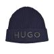 Hugo Boss woolen navy blue winter beanie hat - 50495778-410