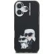 3. Karl Lagerfeld IML Aquarelle Karl & Choupette & Logo iPhone 16 Case - Black