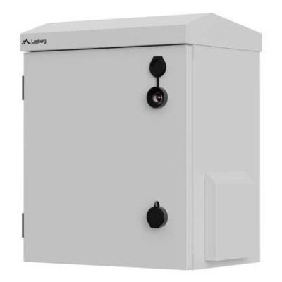 11. WALL-HUNG RACK CABINET 10" HERMETIC IP55 WALL/POLE MOUNTING 320X220X400 GRAY LANBERG (ASSEMBLED)