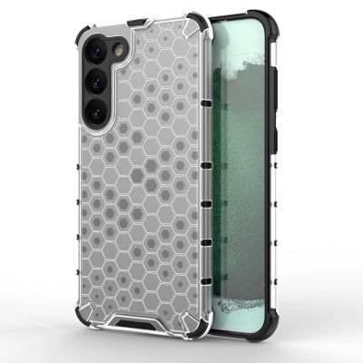 16. Honeycomb case for Samsung Galaxy S23+ armored hybrid cover transparent